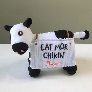 Chick-fil-A Cow EAT MOR CHIKIN 2020 Plush Suffed Animal Toy Collectible 4” High